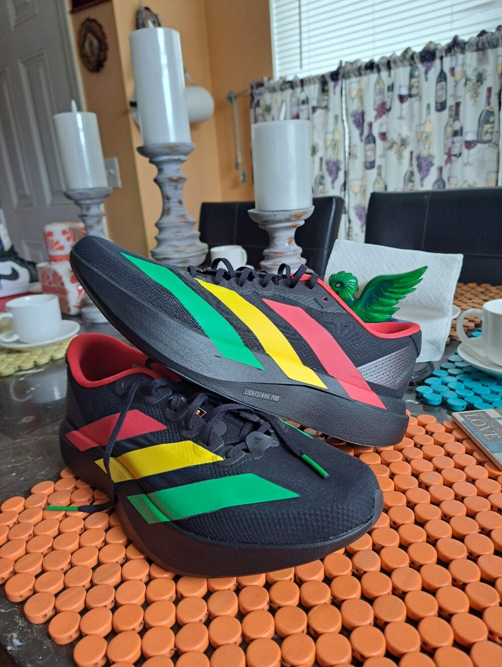 Adidas Men's Adizero Evo SL Bob Marley Running Size 10.5 Black
